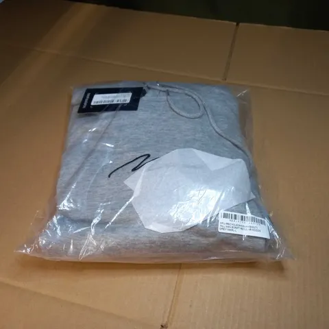 PACKAGED BOOHOO MAN GREY MARL HOODIE - LARGE