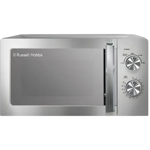 BOXED RUSSELL HOBBS RHMM872SS COMPACT 20L MANUAL MICROWAVE IN STAINLESS