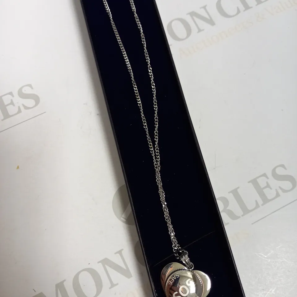 MEDISAFE SILVER SOS PENDANT NECKLACE