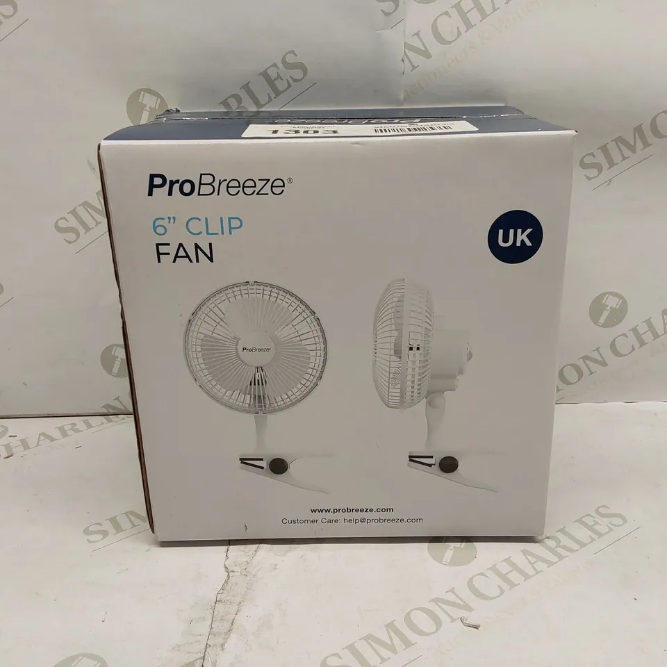 BOXED BRAND NEW PRO BREEZE 6" CLIP FAN 