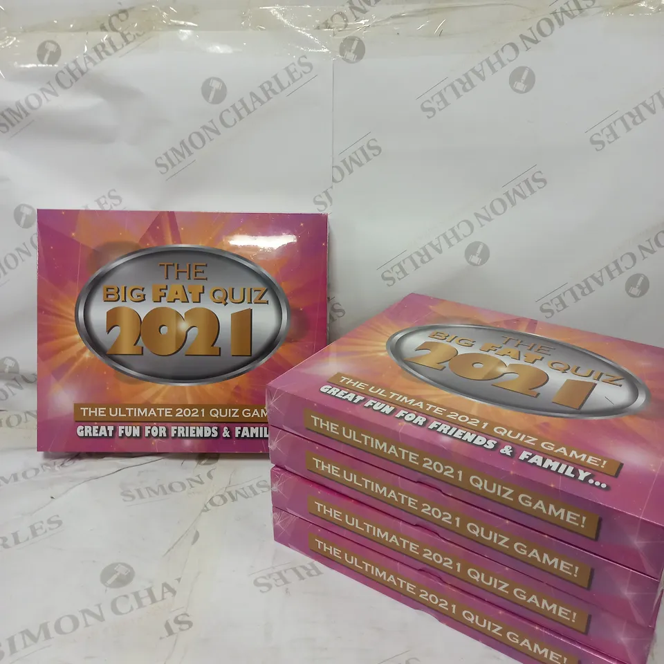 LOT OF 5 'THE BIG FAT QUIZ 2021' TRIVIA GAME 