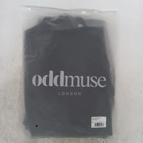 BAGGED ODD MUSE HIGH WAIST CAP SLEEVE MIDI DRESS IN BLACK SIZE MEDIUM