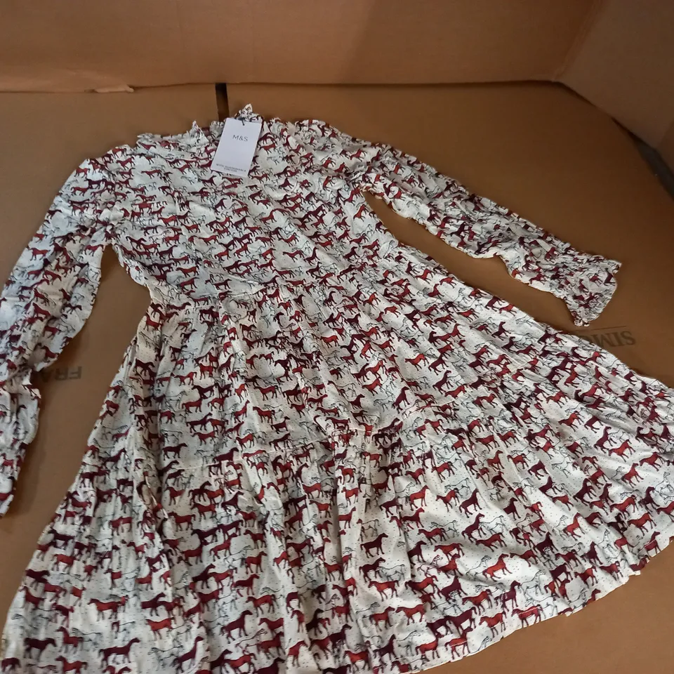 M&S HORSE THEMED KIDS DRESS - 9/10 YRS