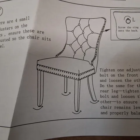 BOXED DINING CHAIRS (SET OF 2) - GREY/SILVER (1 BOX)