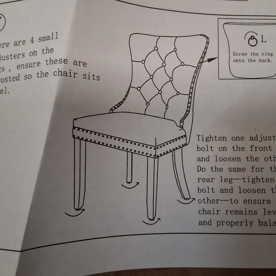 BOXED DINING CHAIRS (SET OF 2) - GREY/SILVER (1 BOX)