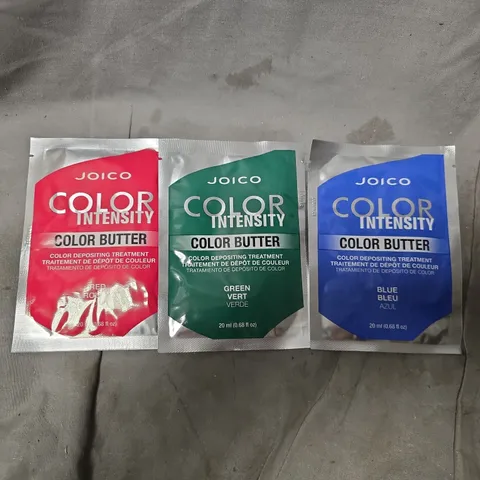 APPROXIMATELY 30 ASSORTED JOICO COLOUR INTENSITY BUTTER TO INCLUDE GREEN, BLUE, RED, ETC - COLLECTION ONLY