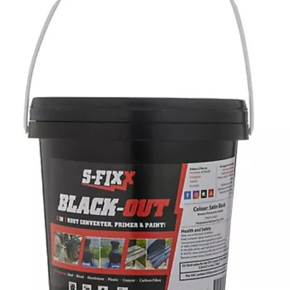 S-FIXX EVERGREEN 3 IN 1 RUST COVERTER, PRIMER AND PAINT IN GREY (2.5L)