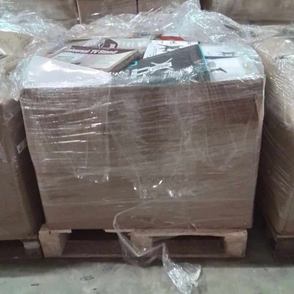 PALLET CONTAINING A LARGE QUANTITY OF TV WALL MOUNTED BRACKETS