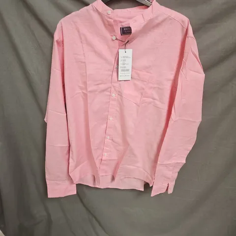 RICHARD HAWKES PINK SHIRT – MEN'S, SIZE M, BUTTON-DOWN COTTON CASUAL SHIRT