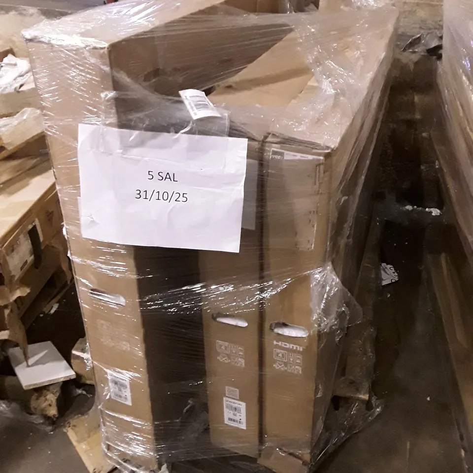 PALLET CONTAINING 5 ASSORTED DAMAGED TVS