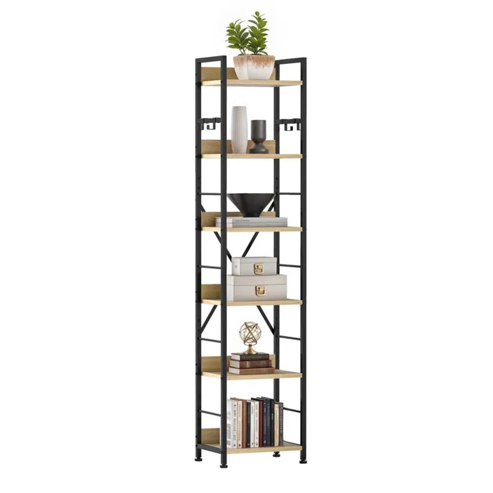 BOXED 183CM H X 40CM W METAL LADDER BOOKCASE
