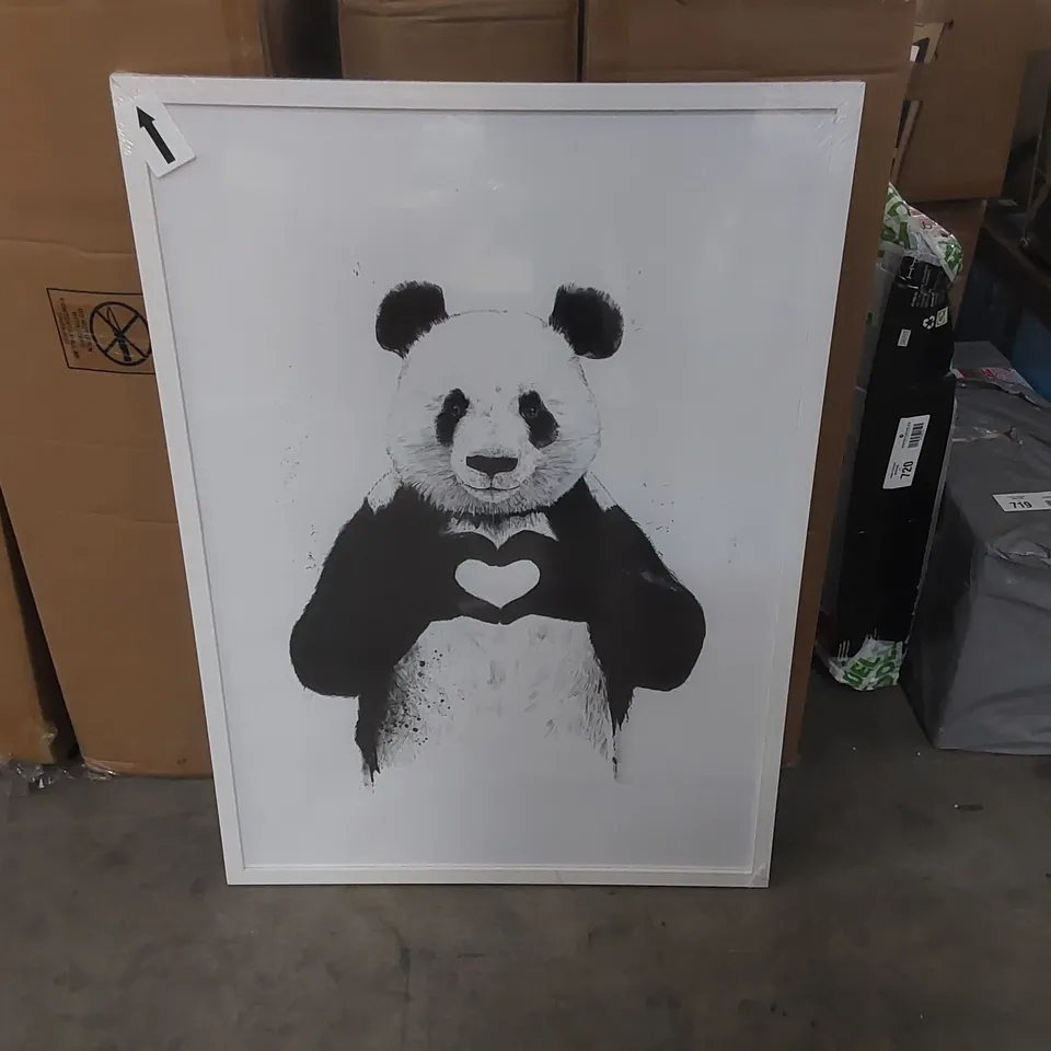 BOXED ALL YOU NEED IS LOVE PANDA BY MERCEDES LOPES CHARRO - GRAPHIC PRINT