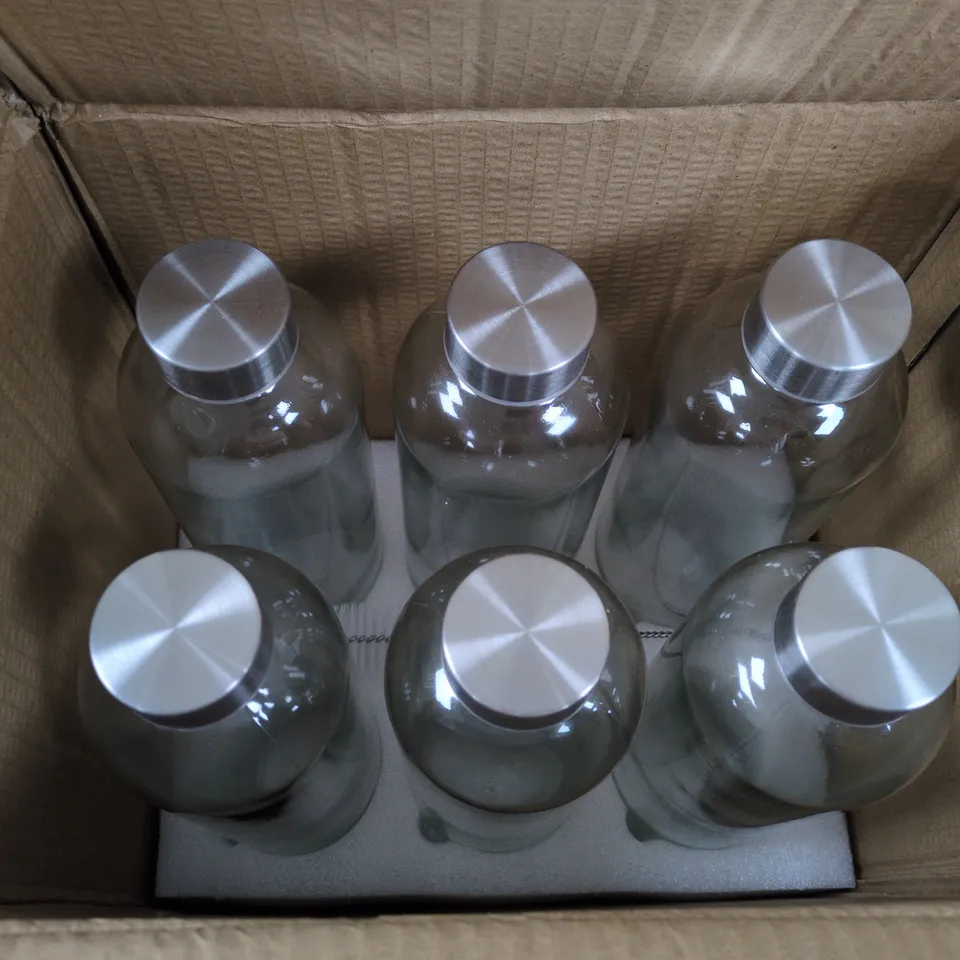 BOXED SIMPA 1000ML GLASS BOTTLES WITH LIDS (X6)