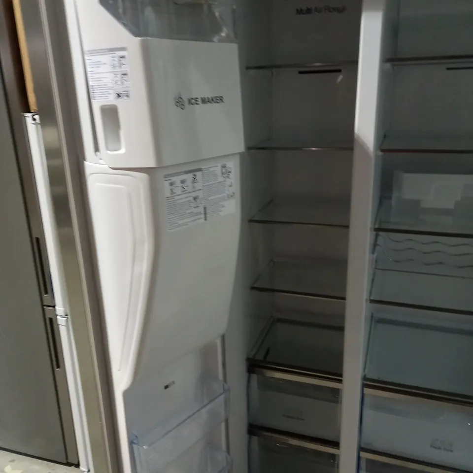 HISENSE DOUBLE-DOOR, FREESTANDING FRIDGE FREEZER WITH ICE AND WATER DISPENSER - COLLECTION ONLY