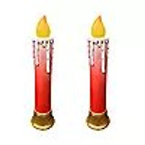 HOME STORIES SET OF 2 FAUX CHRISTMAS CANDLES