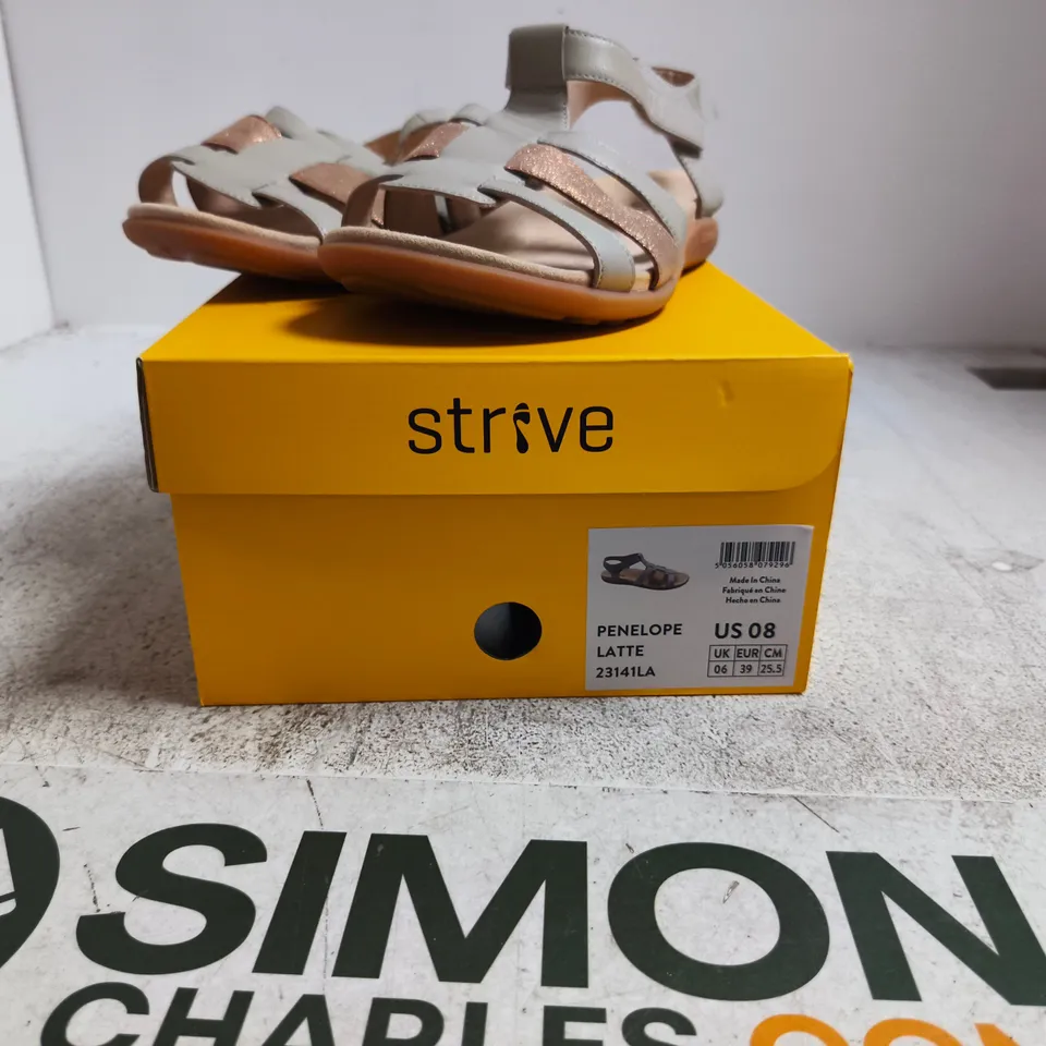 STRIVE PENELOPE LATTE SANDALS – UK 6 (US 8)