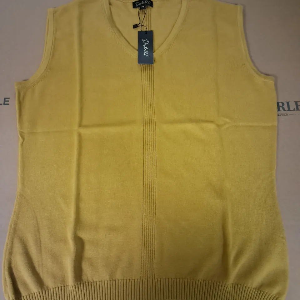 LOT OF APPROXIMATELY 15 BRAND NEW DESTELLO KNITTED VESTS IN YELLOW - M