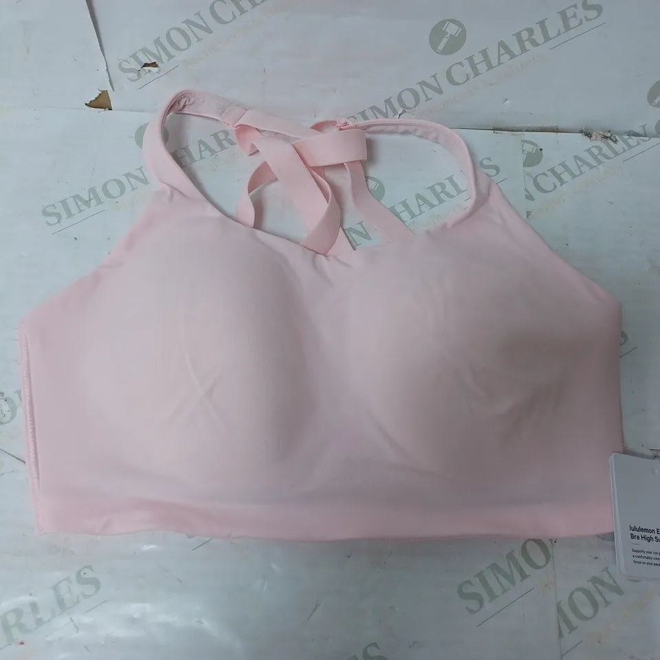 LULULEMON ENERGY BRA HIGH SUPPORT IN PINK - SIZE 36DD