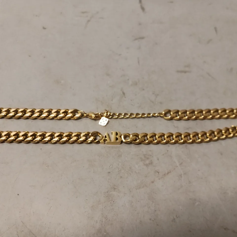 BOXED ABBOTTLYON GOLDEN THICK CHAIN WITH "AB"
