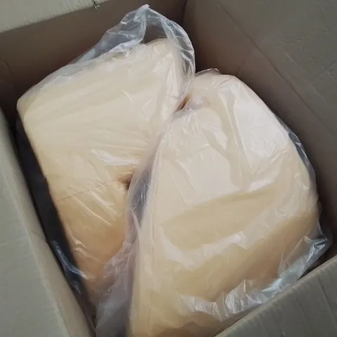 BOXED PAIR OF YELLOW SIDE CHAIRS