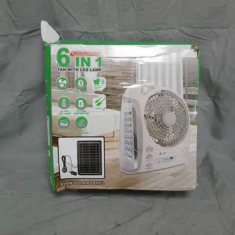 CAGE OF APPROXIMATELY 10 ASSORTED HOUSEHOLD ITEMS TO INCLUDE 6-IN-1 FAN WITH LED LAMP, ETC - COLLECTION ONLY