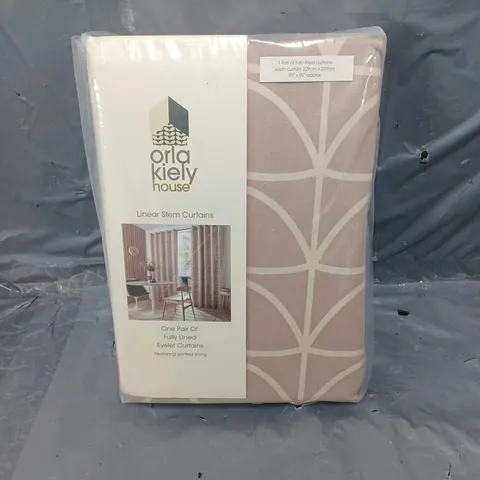 ORLA KIELY HOUSE LINEAR STEM CURTAINS 229CM BY 229CM APPROX