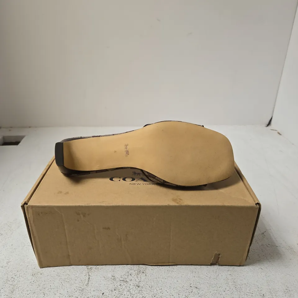 COACH BOW SIGNATURE SANDALS – MONOGRAM CANVAS, WOMEN’S, UK 6 