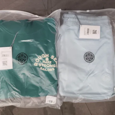 BOX OF APPROXIMATELY 12 ASSORTED BRASS MONKEY CLOTHING ITEMS TO INCLUDE HOODIES AND SHORTS IN VARIOUS COLOURS AND SIZES