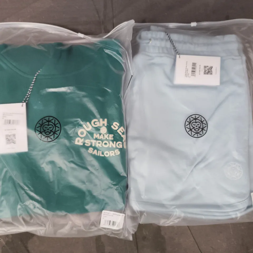 BOX OF APPROXIMATELY 12 ASSORTED BRASS MONKEY CLOTHING ITEMS TO INCLUDE HOODIES AND SHORTS IN VARIOUS COLOURS AND SIZES