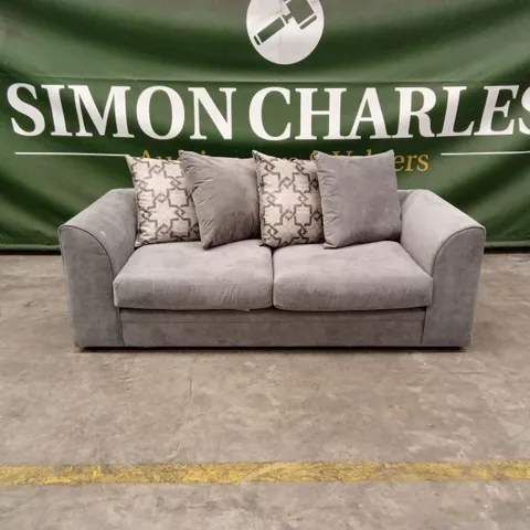 THREE POSTS ARABELLA GREY FABRIC SCATTER-BACK SOFA