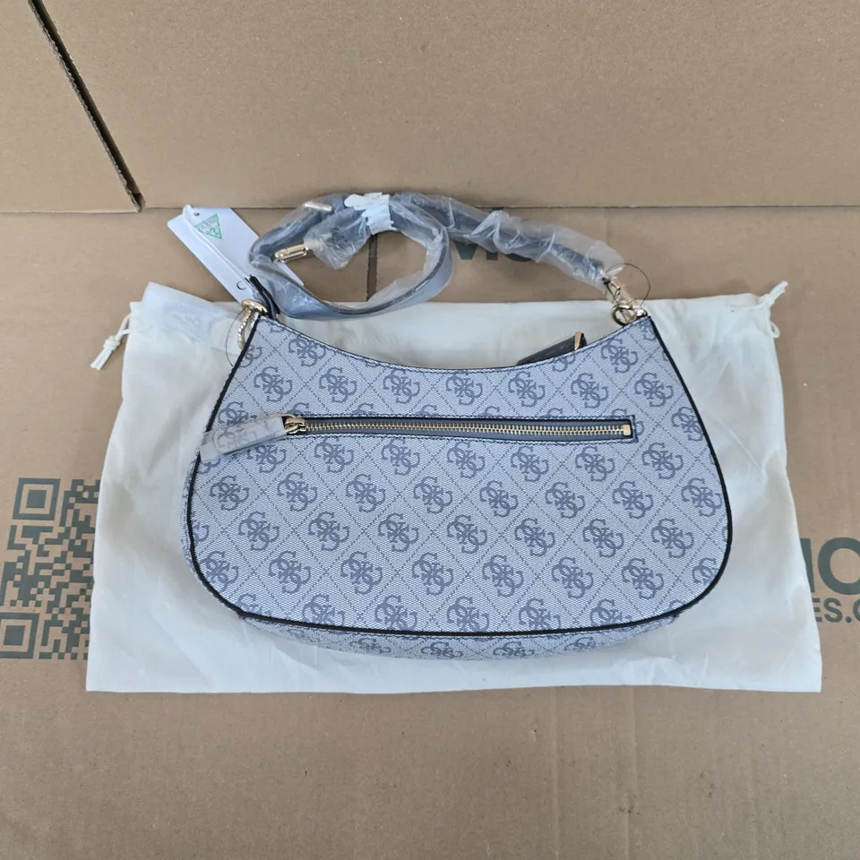 GUESS WOMENS NOELLE TOP ZIP SHOULDER BAG HANDBAG - SLATE GREY