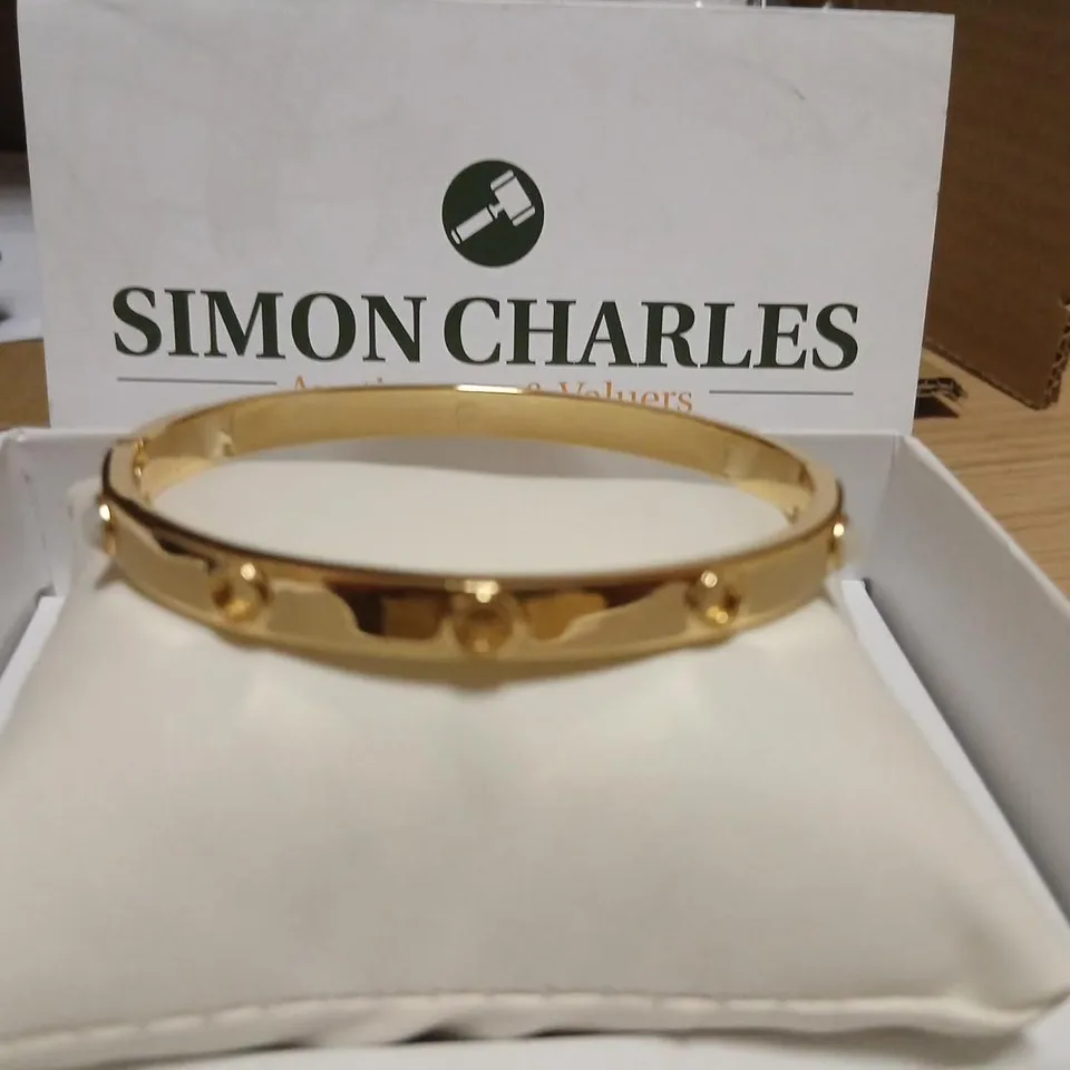 MALIKA SEMI PRECIOUS BEZEL SET BANGLE 