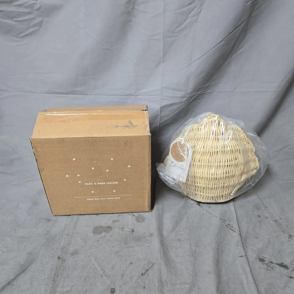 BOXED OLLI ELLA SHELL PURSE - STRAW