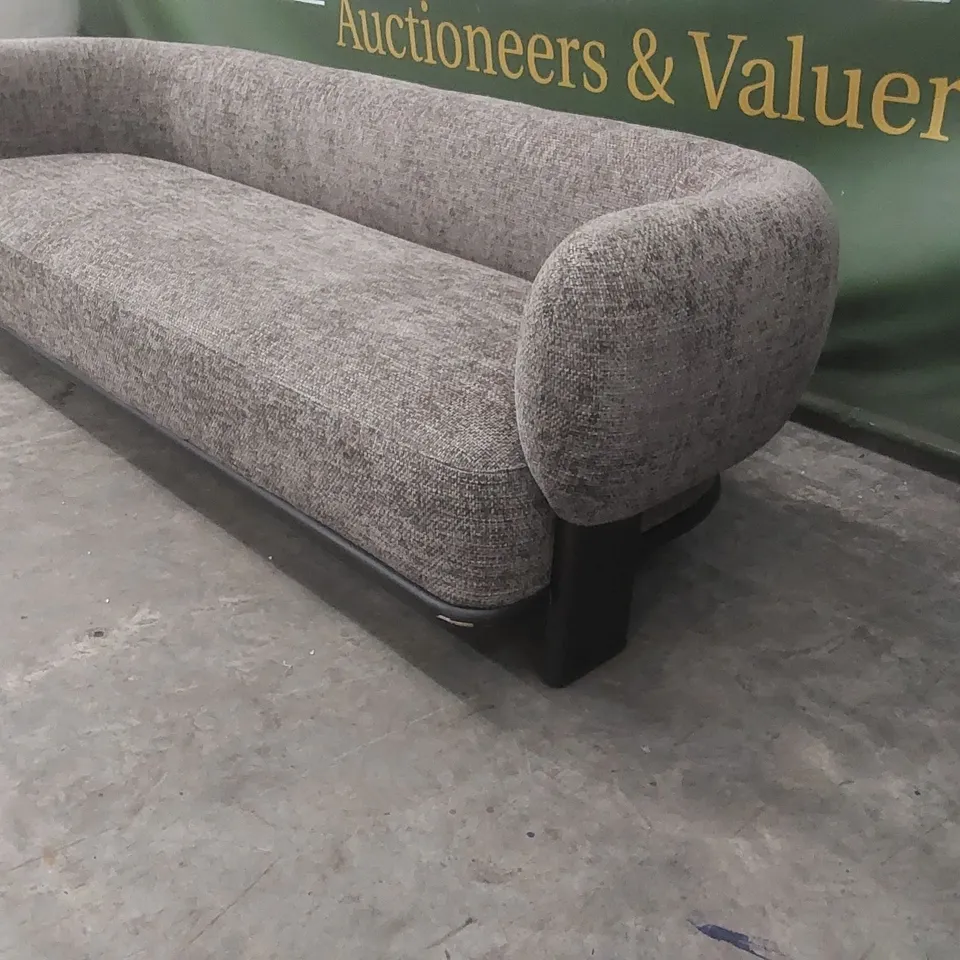 QUALITY DESIGNER DANETTI FLORENCE MOCHA CHUNKY WEAVE 3 SEATER SOFA