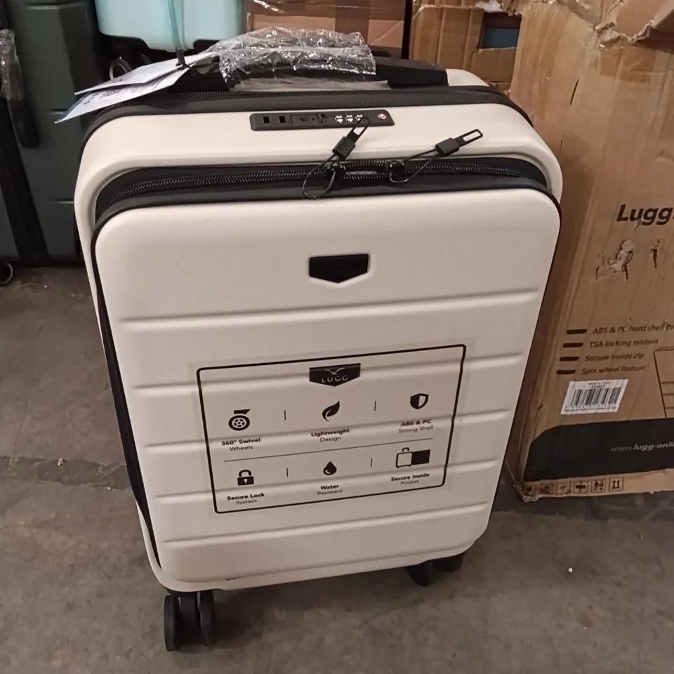 BOXED LUGG 20-INCH LUGGFLEX TRAVEL SUITCASE WITH POCKET - BEIGE 