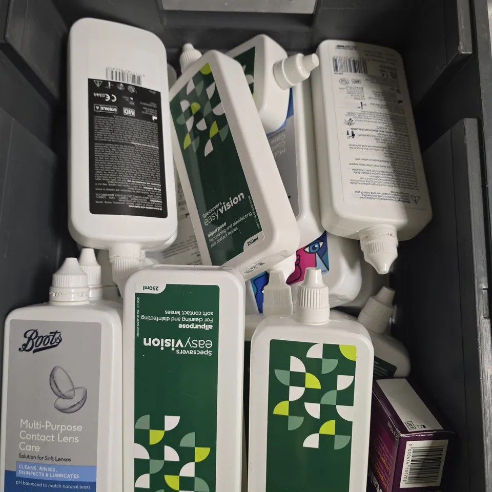 APPROXIMATELY 15 ASSORTED CONTACT LENS SOLUTION PRODUCTS - COLLECTION ONLY 
