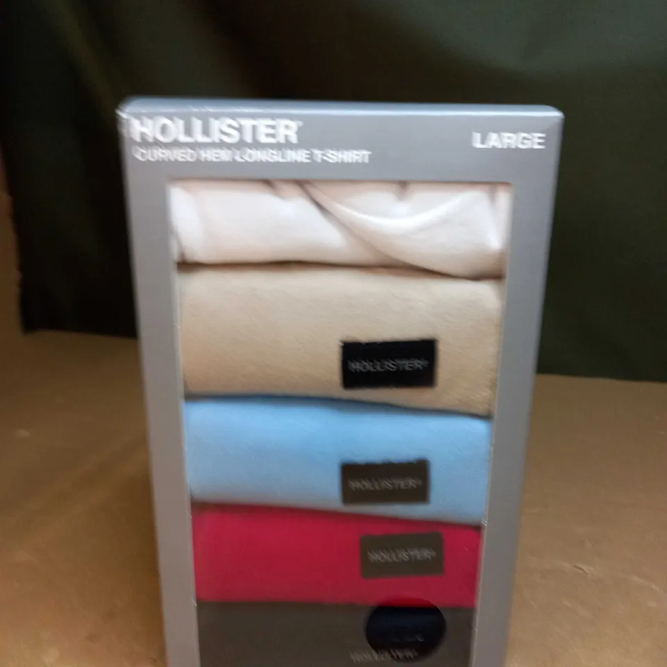 HOLLISTER CURVED HEM LONGLINE T-SHIRTS SIZE L