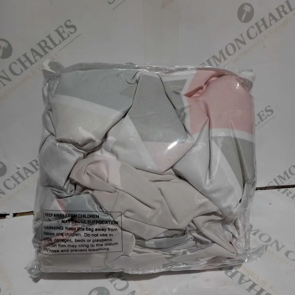 SUPERSOFT BY COZEE HOME GREY ABSTRACT PRINTED 3 PIECE DUVET SET