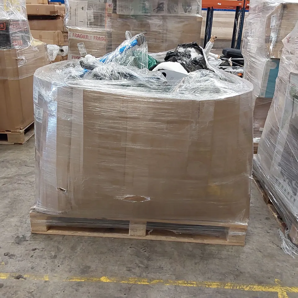 PALLET OF APPROXIMATELY 25 UNPROCESSED RAW RETURN HOUSEHOLD AND ELECTRICAL GOODS TO INCLUDE;