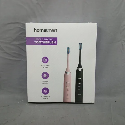 SEALED HOMESMART SET OF 2 ELECTRIC TOOTHBRUSHES