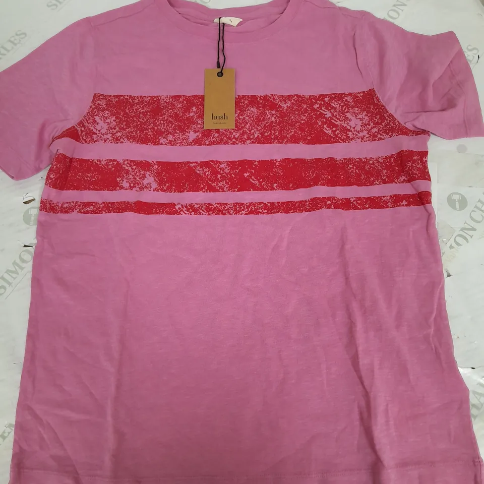 HUSH AILBHE TEE IN PINK - XXS
