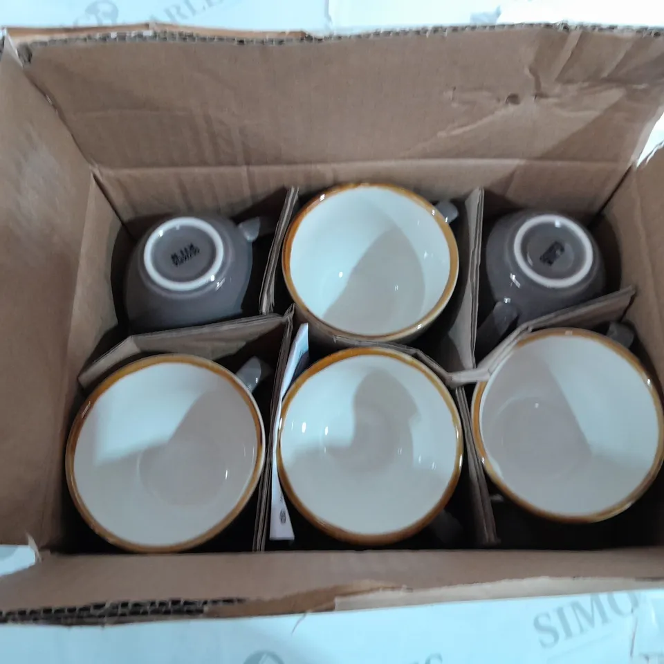 BOX OF 6 TEA CUPS