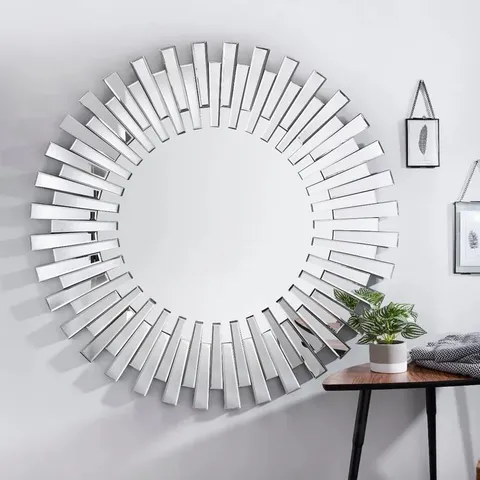 BOXED BARSTON SUNBURST GLASS FRAMED WALL MIRROR (1 BOX)