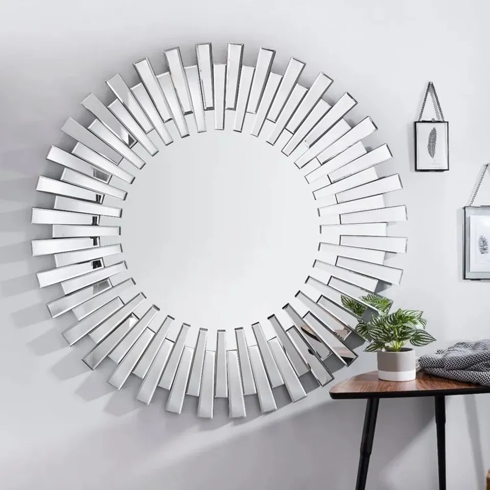 BOXED BARSTON SUNBURST GLASS FRAMED WALL MIRROR