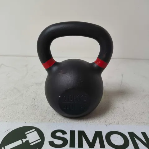 KETTLEBELL – 18 KG (40 LB), BLACK