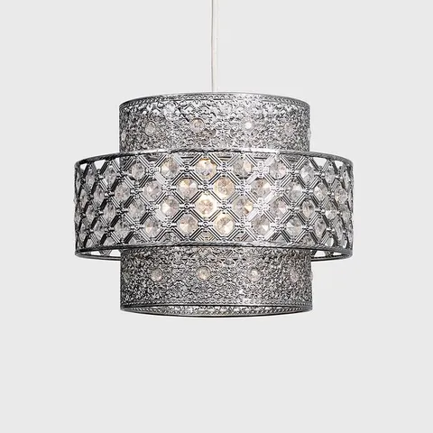 BOXED OCALA 22.5cm H METAL DRUM PENDANT SHADE