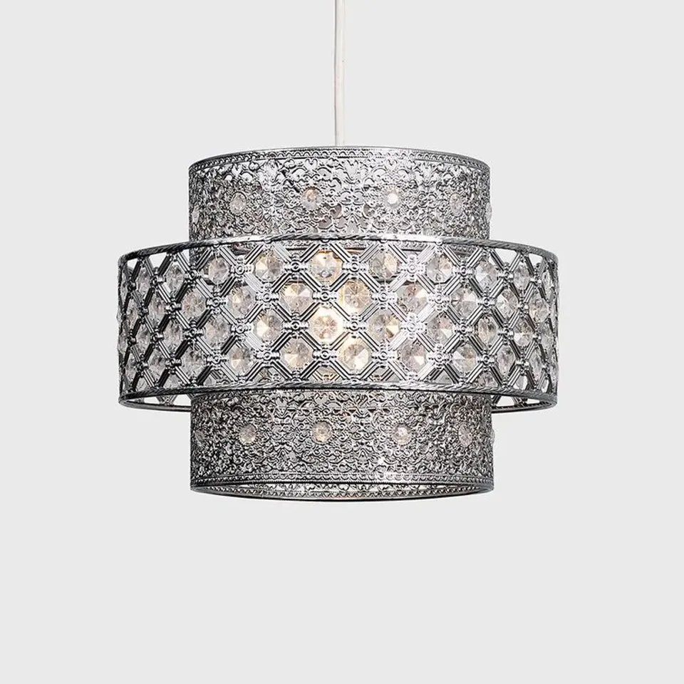 BOXED OCALA 22.5cm H METAL DRUM PENDANT SHADE 