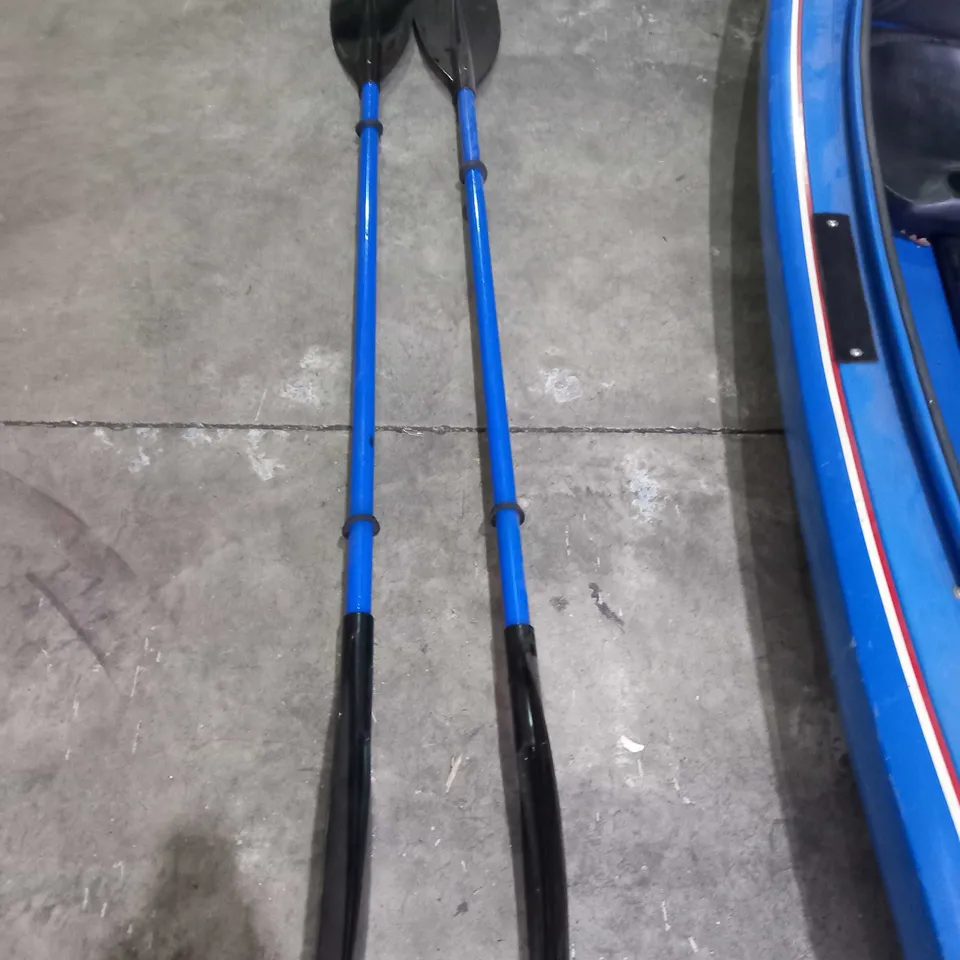 PERCEPTION KIWI 2 TWO PERSON KAYAK WITH TWO BROOKLINE PADDLES, TWO REPLACEMENT COLAPSIBLE PADDLES, PERCEPTION SPRAYDECK AND HANDIRACK INFLATABLE ROOF RACK AND HANDIPUMP PUMP