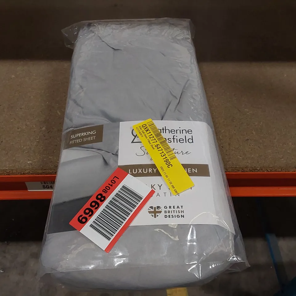 BAGGED SILKY SOFT SATIN FITTED SHEET - SUPERKING 