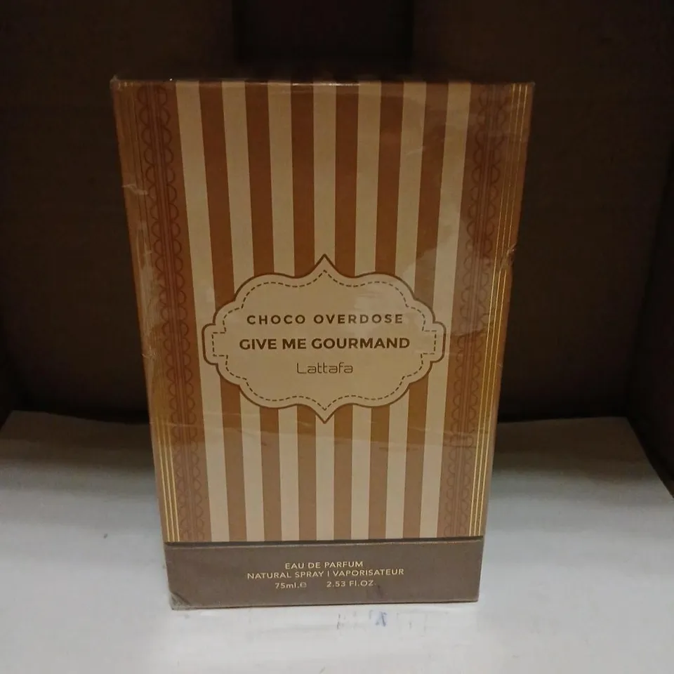 BOXED AND SEALED CHOCO OVERDOES GIVE ME GOURMAND LATTAFA EAU DE PARFUM 75ML
